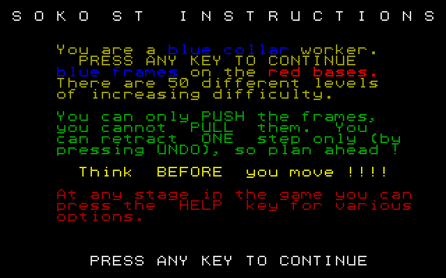 Soko ST atari screenshot
